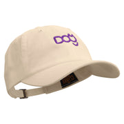 Dog and Cat Logo Dad Style Unstructured Low Profile 6 panel Cotton Cap - Khaki OSFM