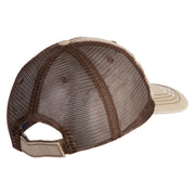 US Space Force Grey Letter Embroidered Low Profile Special Cotton Mesh Cap - Khaki-Brown OSFM
