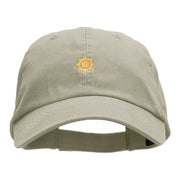 Mini Tribal Sun Embroidered Low Profile Dyed Cotton Twill Cap