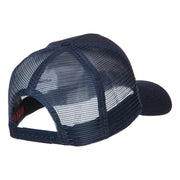 Number 1 Dad Star Embroidered Solid Mesh Cap