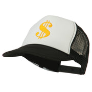 Dollar Sign Logo Embroidered Foam Mesh Back Cap