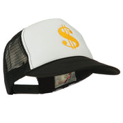 Dollar Sign Logo Embroidered Foam Mesh Back Cap