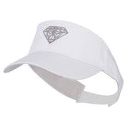 Diamond Embroidered Cotton Twill Sun Visor