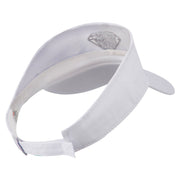 Diamond Embroidered Cotton Twill Sun Visor