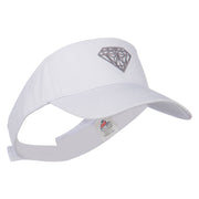 Diamond Embroidered Cotton Twill Sun Visor