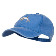 Dolphin Wild Animal Patched Washed Cotton Twill Cap