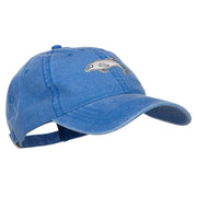 Dolphin Wild Animal Patched Washed Cotton Twill Cap