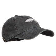 Dolphin Wild Animal Patched Washed Cotton Twill Cap