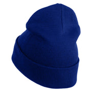 Water Polo Ball Iron on Patched 12 Inch Long Knitted Beanie - Royal OSFM