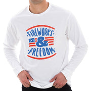 Fireworks and Freedom Graphic Design Premium Long Sleeve T-Shirt