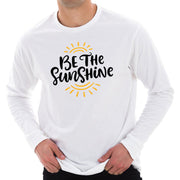 Be The Sunshine Graphic Long Sleeve Crewneck Tee - White XS