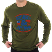 Fireworks and Freedom Graphic Design Premium Long Sleeve T-Shirt