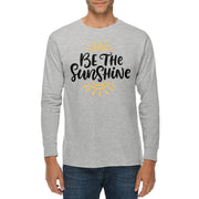 Be The Sunshine Graphic Long Sleeve Crewneck Tee - Heather-Grey XS