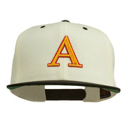 3D Puff Letter A Embroidered Snapback Cap