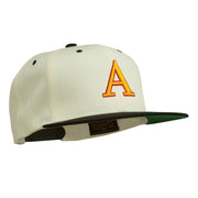 3D Puff Letter A Embroidered Snapback Cap