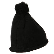 Diamond Embroidered Pom knitting Hat