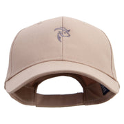 Goat Animal Embroidered Low Profile Structured Cap - Khaki OSFM