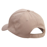 Goat Animal Embroidered Low Profile Structured Cap - Khaki OSFM