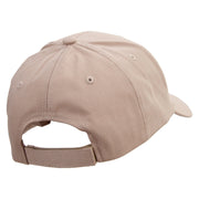 Goat Animal Embroidered Low Profile Structured Cap - Khaki OSFM