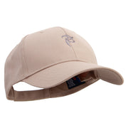 Goat Animal Embroidered Low Profile Structured Cap - Khaki OSFM