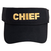 Chief Embroidered Cotton Twill Sun Visor