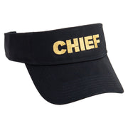 Chief Embroidered Cotton Twill Sun Visor