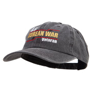 US Korean War Veteran Cotton Twill Premium Pigment Dyed Cap - Black OSFM