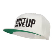 Don't Give Up Embroidered Snapback Cap