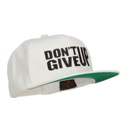 Don't Give Up Embroidered Snapback Cap