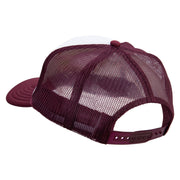 Food Fest Embroidered Foam Panel Mesh Snapback - Maroon-White OSFM