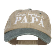 Real Friend Papa Embroidered Washed Cap