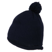 Diamond Embroidered Pom knitting Hat