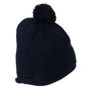 Diamond Embroidered Pom knitting Hat