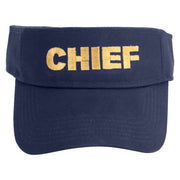 Chief Embroidered Cotton Twill Sun Visor