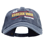 US Korean War Veteran Cotton Twill Premium Pigment Dyed Cap - Navy OSFM