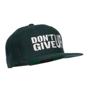 Don't Give Up Embroidered Snapback Cap