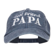 Real Friend Papa Embroidered Washed Cap