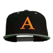 3D Puff Letter A Embroidered Snapback Cap