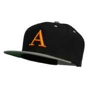 3D Puff Letter A Embroidered Snapback Cap