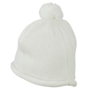 Diamond Embroidered Pom knitting Hat