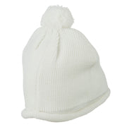 Diamond Embroidered Pom knitting Hat