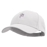 Goat Animal Embroidered Low Profile Structured Cap - White OSFM