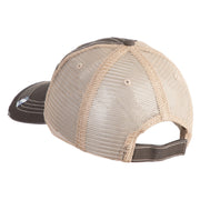 USSF Gold Letter Embroidered Low Profile Special Cotton Mesh Cap - Brown-Khaki OSFM