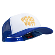 Food Fest Embroidered Foam Panel Mesh Snapback - Royal-White OSFM