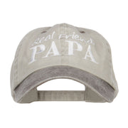 Real Friend Papa Embroidered Washed Cap