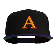 3D Puff Letter A Embroidered Snapback Cap