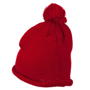 Diamond Embroidered Pom knitting Hat