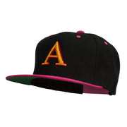 3D Puff Letter A Embroidered Snapback Cap