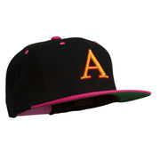 3D Puff Letter A Embroidered Snapback Cap