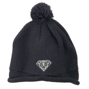 Diamond Embroidered Pom knitting Hat